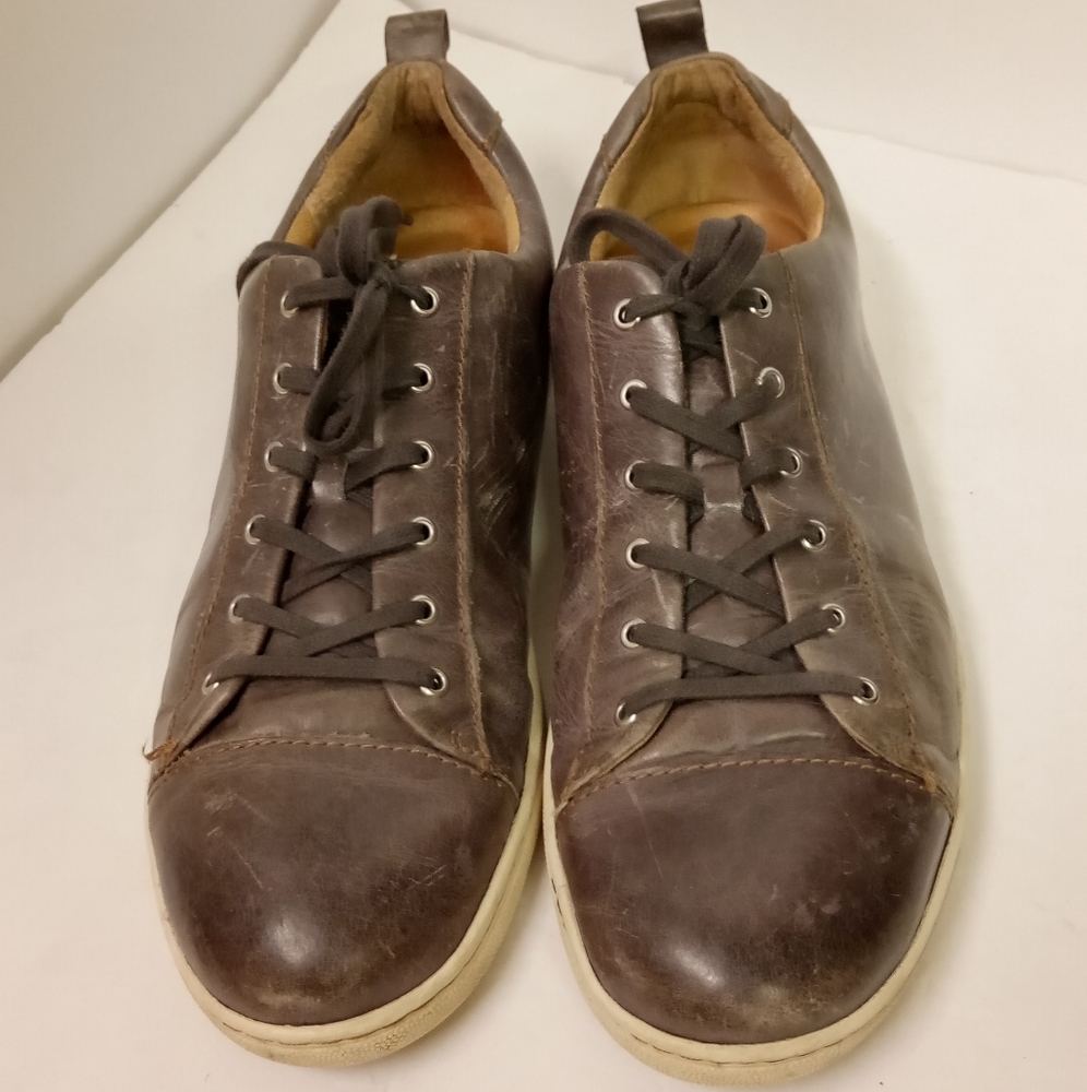 Born Leather Sneakers Charcoal Grey Low Top Size 13M Style H58822